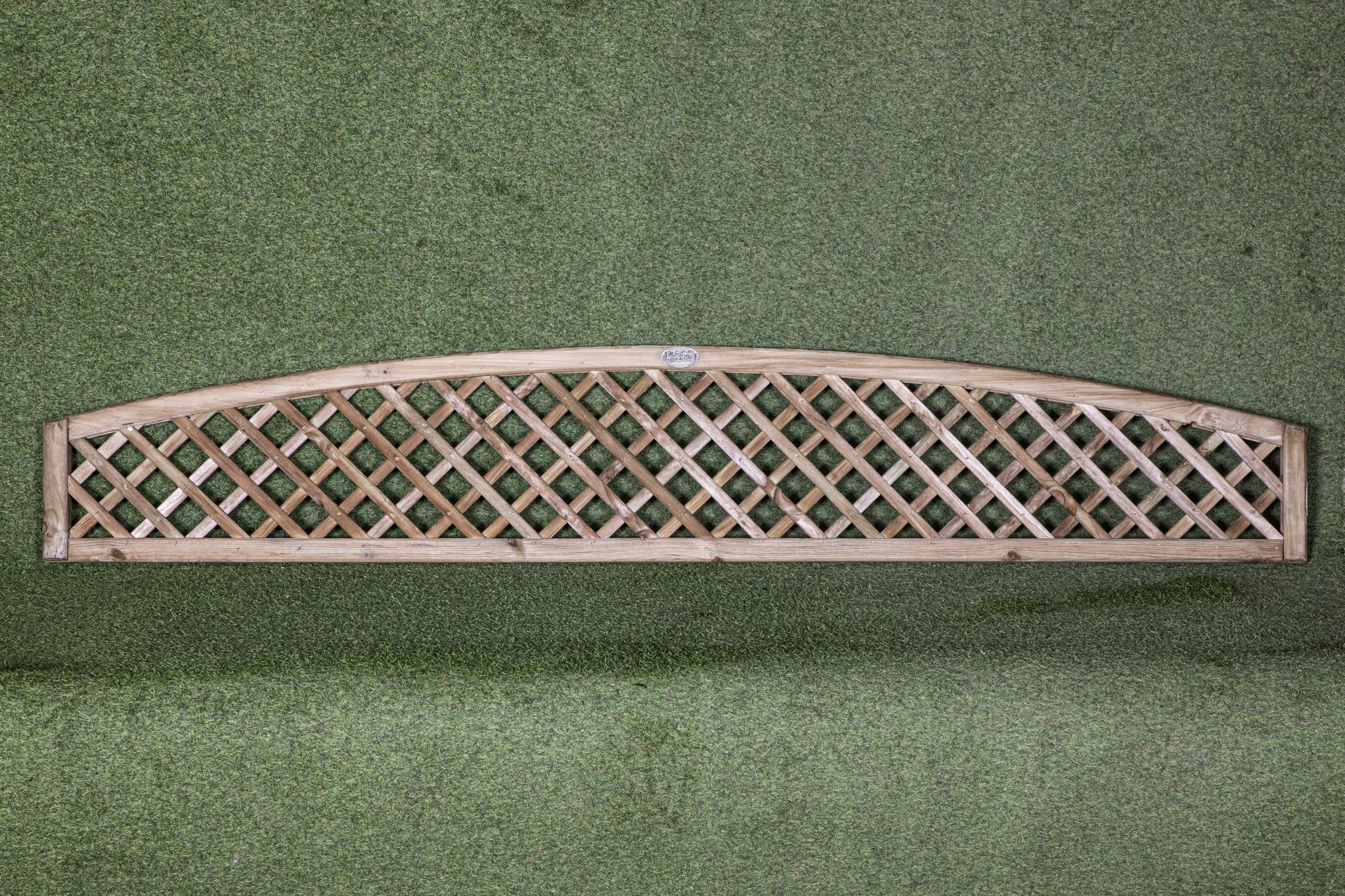 Arched Top Diamond Trellis Park Timber